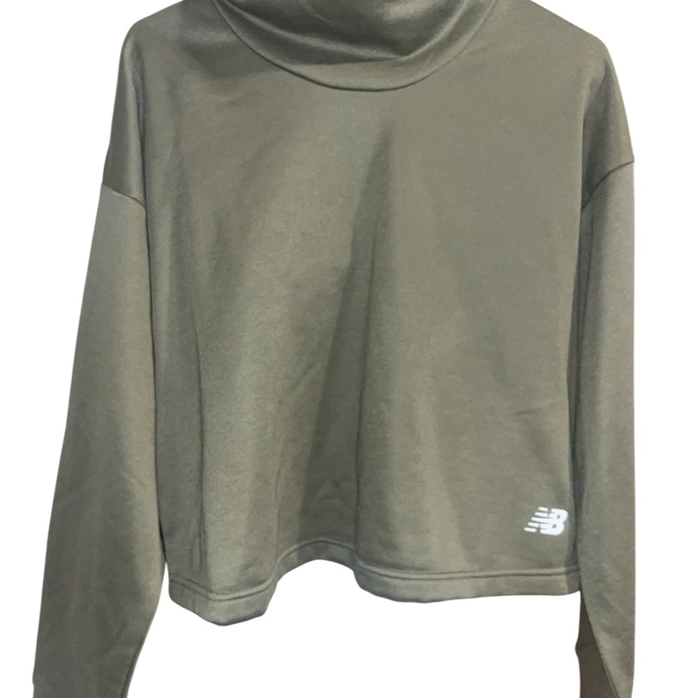 New Balance Sage Green Cropped Sweatshirt